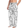 thumbnail image 3 of Kdxio Lavender Flowers Print Men's Sleep Pajama Pant Lounge Pants with Pockets, 3 of 8