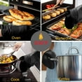 thumbnail image 5 of WOORNIGOJIN Silicone Oven Mitts 7pcs Set, Heat Resistant Black Mitts with Mini Gloves and Pot Holder for Baking Cooking, 5 of 6