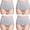 Light Ashy, variant on ZNQHFRE Women 4 Pcs Panties Plus Size Pure Cotton Briefs, Soft Full Coverage Daily Underwear Beige 2XL