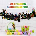 thumbnail image 6 of Vadktai Easter Crafts for Kids, 36 Pack Magic Rainbow Scratch Paper Kit, Cute Bunny Scratch Art for Kids Easter Party Favors Gifts Egg Basket Stuffers, 6 of 8