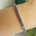 thumbnail image 4 of Dazzlingrock Collection 12.00 CT 14K Round Cut Real Blue Diamond Ladies Tennis Bracelet, White Gold, 4 of 5