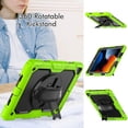 thumbnail image 3 of Case for iPad Air 3rd Generation 2019/iPad Pro 10.5 Inch 2017 with Screen Protector, 360 Degree Rotating Kickstand Hand Strap Heavy Duty Shockproof Cover with Shoulder Strap, Lime, 3 of 7