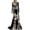 Black-a, variant on Women's Skeleton Print Maxi Dress Long Sleeve Halloween Dresses for Women