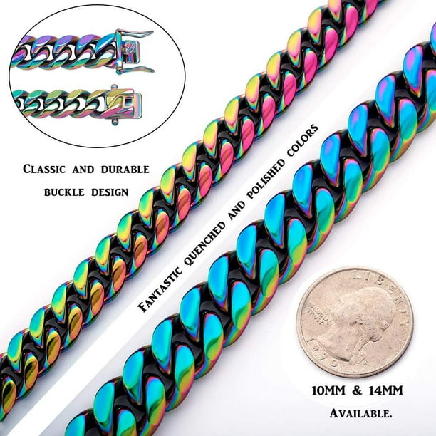 Rainbow cuban chain deals