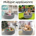 thumbnail image 5 of Foam Baby Ball Pit, 35.4"x 11.8" Ball Pits for Toddlers, Soft Round Kiddie Playpen Ball Pool for Kids with Soft Memory Sponge, Ideal Gift for Babies Indoor and Outdoor Game,Grey(Balls not Included), 5 of 7