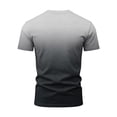 thumbnail image 4 of ZXLBBD Men T Shirts Short Sleeve Gradient Color V Neck Tee with Front Pocket Loose Breathable Beach Gym Workout Shirts Summer Outdoor Tshirts,Light Gray,6XL, 4 of 7