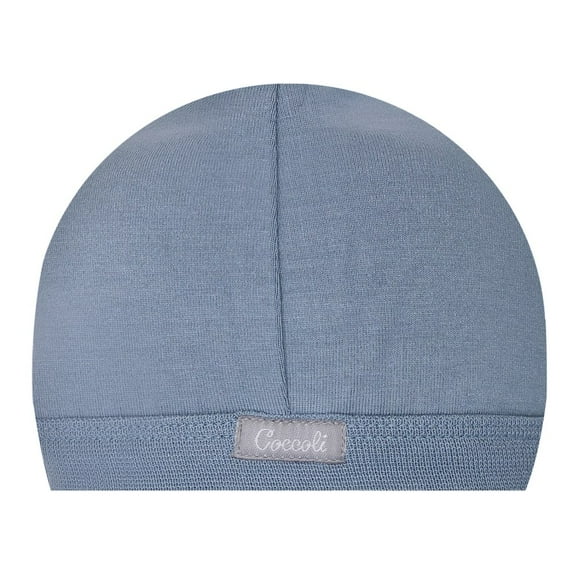 Coccoli Bonnet pour Bébé en Tencel Modal - Bleu Acier / 3-6 Mois / Noyau