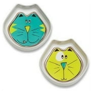 ORE Pet Comic Kitty Bowl Set - Blue & Green