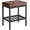 Dark Brown, variant on Rectangular Makeup Stool with Adjustable Feet and Storage Space, Footrest Chair, PU Vanity Seat, Multi-Use as Small Side Table or Ottoman, for Bedroom, Light Brown WBD017J