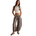 thumbnail image 2 of LYMAYTER Womens Baggy Barrel Jeans High Waisted Wide Leg Pants Boyfriend Denim Ankle Pants S-2XL, 2 of 10