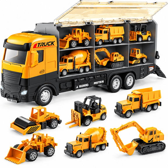 Toddler Boys Construction Truck Vehicle Toy Set,Birthday Gifts Toys for 3-5 Year Old Boys