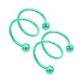 thumbnail image 2 of CILENON Pearl Women'S Earrings Fashion Earrings Double Hoop Earrings Women'S Creative Earrings Geometric Dangles Crystal Earrings Women'S Earrings (Green,One Size), 2 of 6