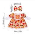 thumbnail image 4 of AYktou Fall Porch Goose Statue Outfits, Maple Leaf Accent Floral Dress and Bonnet Set for 23" Cement Goose, Cute Porch Goose Clothes Thanksgiving Yard Goose Costume for Holiday Lawn Garden Decor, 4 of 7