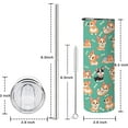 thumbnail image 6 of Corgi Dog Tumbler with Straw and Lid 20 oz Double Wall Stainless Steel Vacuum Insulated Coffee Wine Tea Travel Mug Gifts for Women Cute, 6 of 6