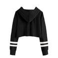 thumbnail image 2 of Sherrylily Kids Crop Tops Girls Striped Long Sleeve Hoodies Pullover Sweatshirts, 2 of 3
