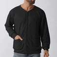 thumbnail image 5 of CHEEREAM Men's Cotton Cardigan Sweater V Neck Long Sleeve Button Knitwear Casual Solid Color Knitted Regular Fit Cardigan with Pocket Black XL, 5 of 7