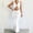 White, variant on Women's Cross Twist Front Halter Cami Tops and Skirt Summer Solid Color Pleated Slim Fit Dress White