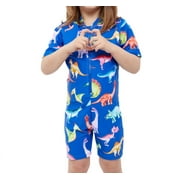 Gottex Kids Short Sleeve Zip Up Swim Overalls
