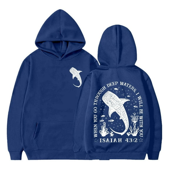 Wxolcjlv Toddler Girls Hoodies Sweatshirts Long Sleeve Front And Back Whale Print Pullover With Pocket Autumn Winter Loose Comfortable Casual Wear Hoody Jackets