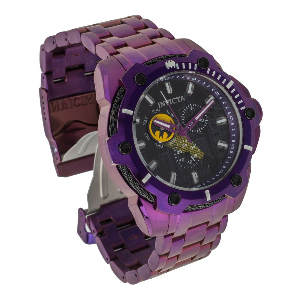 Invicta Men s 26820 DC Comics Automatic Silver Toned Stainless Steel 3 Hand Gunmetal Dial Watch Walmart