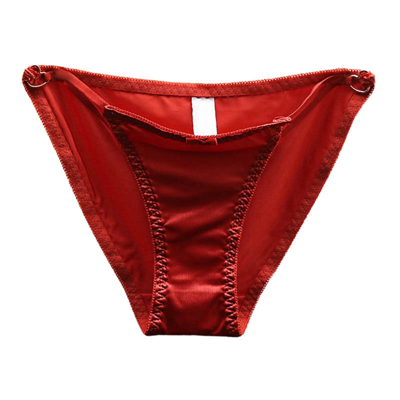 sous-Vêtements Français à Nœud Creux Taille Basse Satin Sans