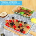 thumbnail image 6 of 8 Pieces Glass Baking Dish with Lids Rectangular Glass Baking Pan Bakeware Set with Lids, Baking Pans for Lasagna, Leftovers, Cooking, Kitchen, Fridge-to-Oven, 6 of 7
