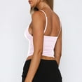 thumbnail image 4 of BVOFAR Women's Deep V Neck Cami Tank Tops Ruched Going Out Y2K Camisole Spaghetti Strap Slim Fit Crop Tops 2025, 4 of 8