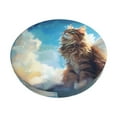 thumbnail image 1 of Balery Blue Sky Winged Cat Fundas de asiento para taburete de bar redondo de tela de terciopelo ajustables que protegen de arañazos y manchas para sillas de 14 a 17 pulgadas.-14 inch, 1 of 7