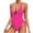 107 Hot Pink, variant on Feimerou Sexy Swimsuit for Women Plunging Deep V Neck Padded Bathing Suit Cross Open Back One Piece Swimsuits Monokini