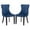Blue, variant on Tcbosik 2 Pack Upholstered Dining Chairs, Modern Velvet Side Chair with Solid Wood Legs for Kitchen, Living Room, Beige