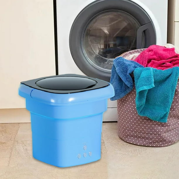 Lavadora portátil Perfecl 2.8L azul con manija para Lavandería Dormitorio apartamento RV Ropa de bebé