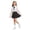 Black, variant on Fancifize Girls' 2 Piece Skirts Sets Puff Short Sleeve Shirts and Pleated Mini Skirts Kids Preppy Look Outfits