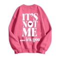 thumbnail image 2 of Gibobby Divertidas Sudaderas Sudadera con capucha holgada con sólidas para mujer, sudadera de manga larga con bolsillo y hombros (Rosa, XL), 2 of 4