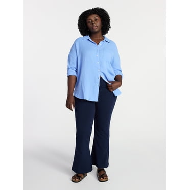 Terra & Sky Women's Plus Size Flare Leggings, Sizes 0X-5X