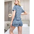 thumbnail image 5 of ZROVA Women's 2-Pack Floral Pajama Sets, 6-Piece Soft Sleepwear Bundle with Short Sleeve Tops, Shorts & Long Pants, 5 of 8