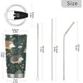 thumbnail image 3 of SKYSONIC Hedgehogs Tumbler Stainless Steel Double Wall Vacuum Reusable Insulated Mug with Straw and Built-in Coaste for Cold and Hot Beverages, 20oz, 3 of 7