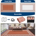 thumbnail image 5 of Memoryfield 9' x 18' Outdoor Rug Waterproof, Reversible Plastic Straw Patio Mat, Portable Rug for Deck, RV, Camping & Balcony, Terracotta & White, 5 of 9