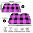 thumbnail image 3 of Balery Purple Black Buffalo Plaid Windshield Sun Shade, Car Front Window Sunshade Cover ,Automotive Interior Portected Blocks Uv Rays For Car Pickup Truck Suv Accessories- Small, 3 of 7