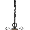 thumbnail image 2 of Scroll Metal Frame Chandelier with Hanging Crystals and Wrapped Rope,Bronze- Saltoro Sherpi, 2 of 5