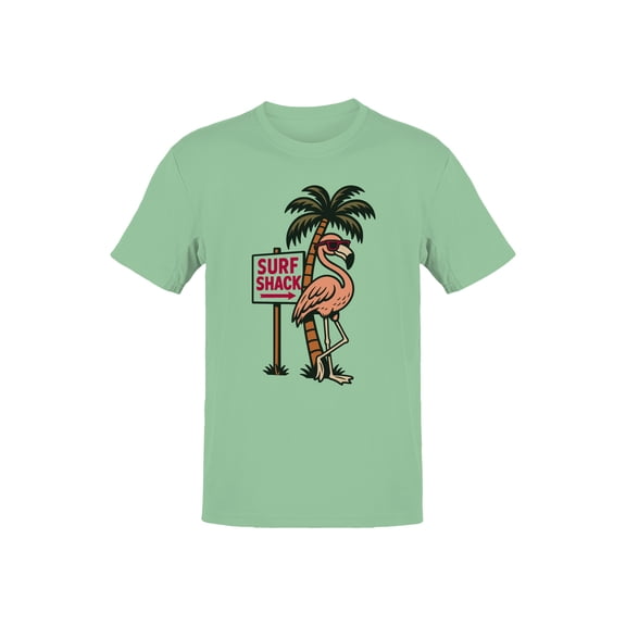 Tropical Flamingo Surf Shack Vibes Men's T-shirt