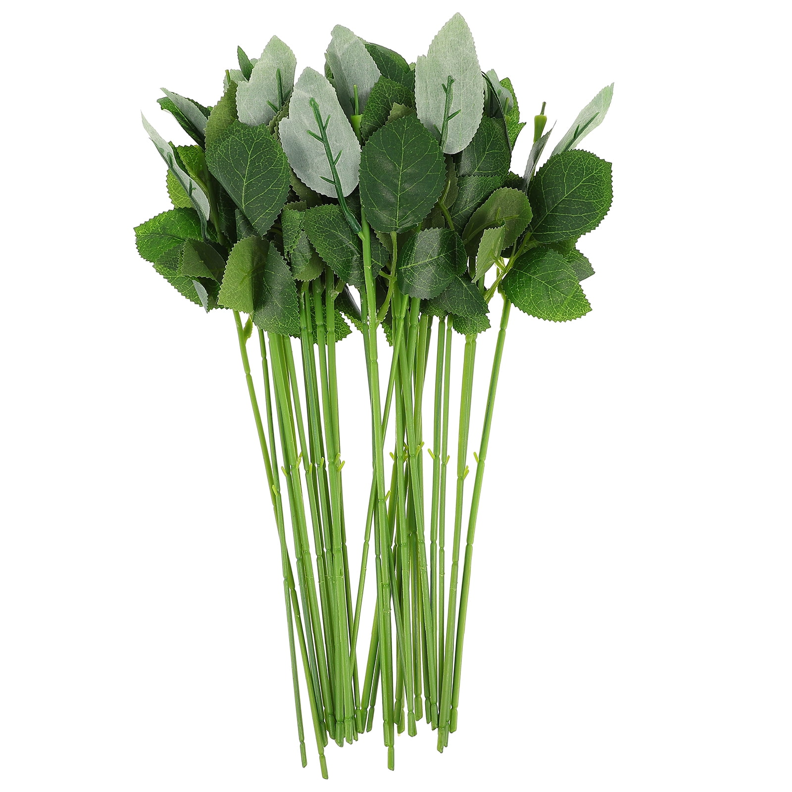 MasteelfCA 30pcs Simulation Rose Stem Artificial Plastic Stem Flower Pole with Leaves