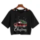 thumbnail image 4 of Camiseta de árbol de leopardo de Reno para mujer, ropa de Navidad, Tops cortos de Feliz Navidad, camiseta gótica Harajuku, camiseta de Mange de Año Nuevo, 4 of 4