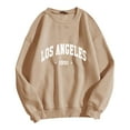 thumbnail image 2 of Fall Sweatshirts for Women 2025 Los Angeles Sweatshirt Casual Long Sleeve Crewneck Graphic Sweatshirt Pullover Tops, 2 of 4