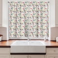 thumbnail image 2 of Ambesonne Mid-Century Modern Kitchen Curtains, Quirky Strokes, 55"x45", Off White and Multicolor, 2 of 3
