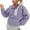 Purple, variant on Drses Women's Crew Neck Pullover Puffer Jacket - Long Sleeve with Half Zip and Hood