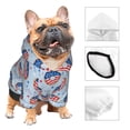 thumbnail image 3 of Cauagu Donut with the USA Fag Pattern Winter Pet Hoodie Sweatshirts- Dog Hoodie Sweater with Leash Hole - Cute Dog Hoodie - Pet Clothes Puppy Cat Custume -XX-Large, 3 of 8