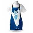 thumbnail image 4 of Bigfoot Apron, Wild Scary Yeti Costume for Halloween with Fluffy Fur Cartoon Monster, Unisex Kitchen Bib with Adjustable Neck for Cooking Gardening, Adult Size, Multicolor, by Ambesonne, 4 of 4