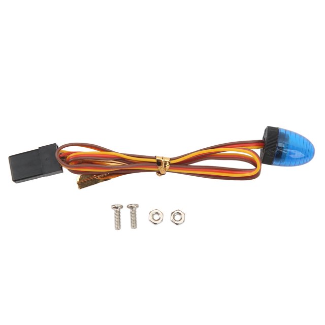 Luz alarmante de coche RC, 5 modos de luz, alta simulación, redonda, compacta, luz de advertencia LED de 10x15mm para coche 1/10 RC