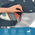 thumbnail image 5 of Yayeee Kitchen Curtains Tier Set of 2 Light Filtering 57"x36" Over Sink Window Panels, Rocket Pattern, 5 of 7