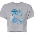 thumbnail image 3 of Star Wars - The Mandalorian Mando Sketchy  - Juniors Cropped Short Sleeve Graphic T-Shirt, 3 of 5
